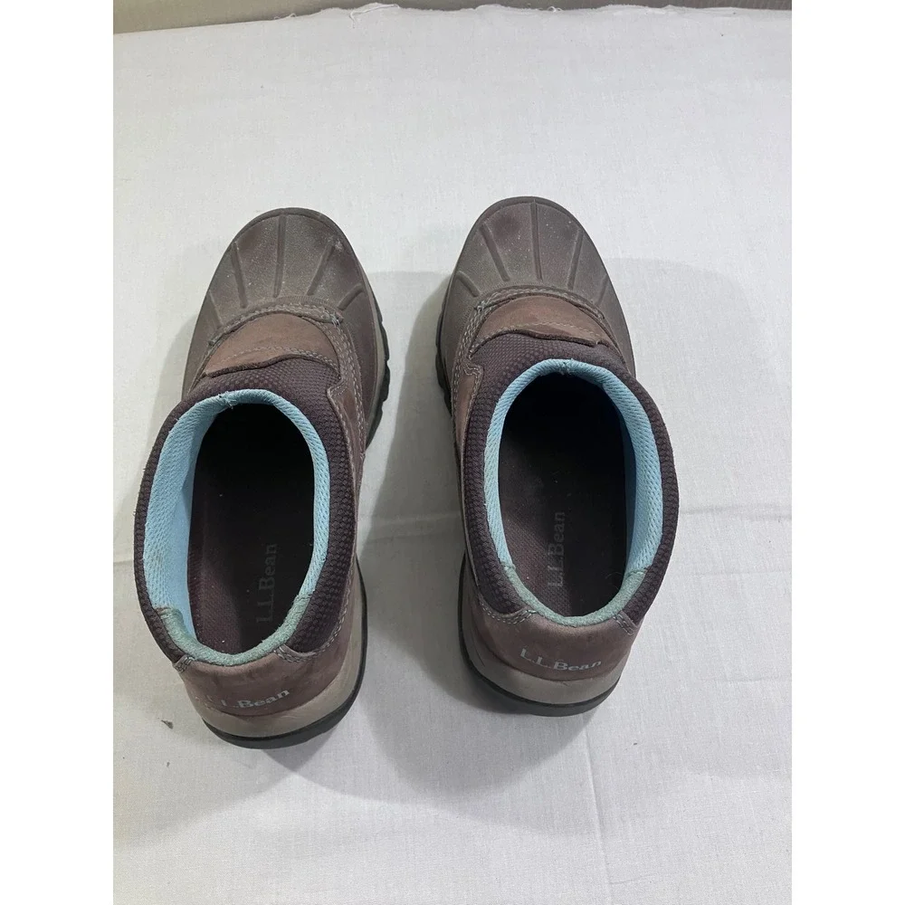 LL Bean Storm Chaser Slip On‎ Shoes Womens 6 Brown Duck Rain Boots 290490